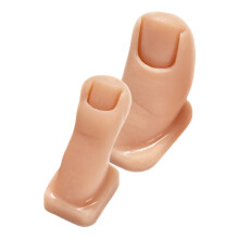2pcs Manicure Practice Toe Set Realistic Reusable Silicone Nail Training Model for DIY Art