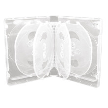 CD Storage Box 10-Piece Pack Case Plastic Double-Sided Car Thickened DVD Case,White