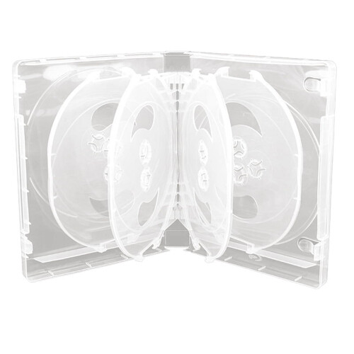 CD Storage Box 10-Piece Pack Case Plastic Double-Sided Car Thickened DVD Case,White