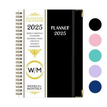 Christmas Clearance Tpzfurit 2025 A5 Plan Book with Separating Pages, Double Line Binding, Inner Pocket & Dividers - Compatible with refill pads
