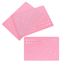 3Pièces Tapis De Découpe Rose Double Usage En ABS Pour Travaux Manuels
