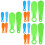 18 Pcs Plastic Shoe Horns Shoe Wearing Assist Tool 8
