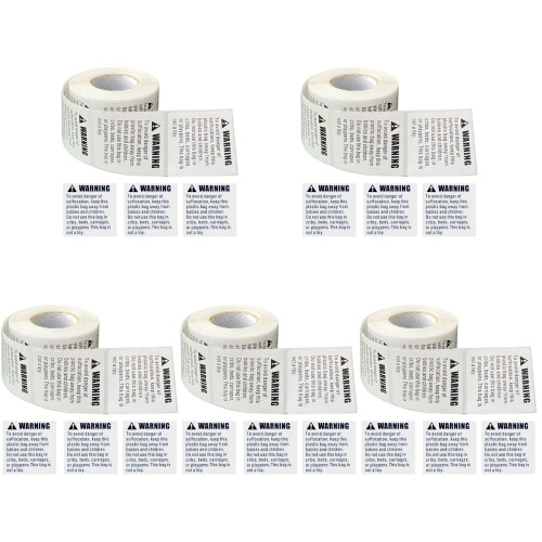 5 Rolls Packaging Stickers Self Adhesive Labels Sticky Self-Adhesive 1