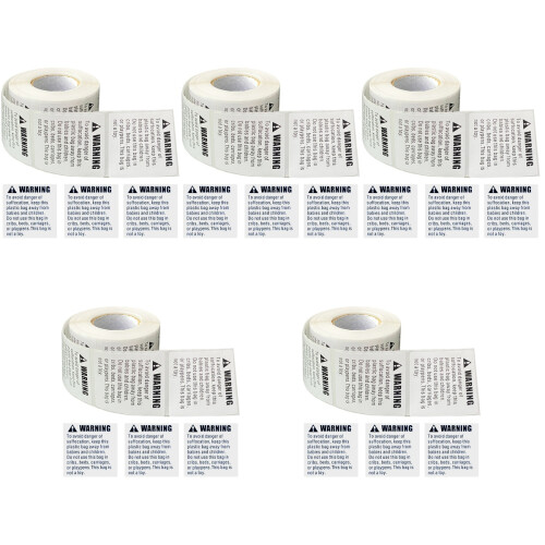 5 Rolls Packaging Stickers Self Adhesive Labels Sticky Self-Adhesive 2