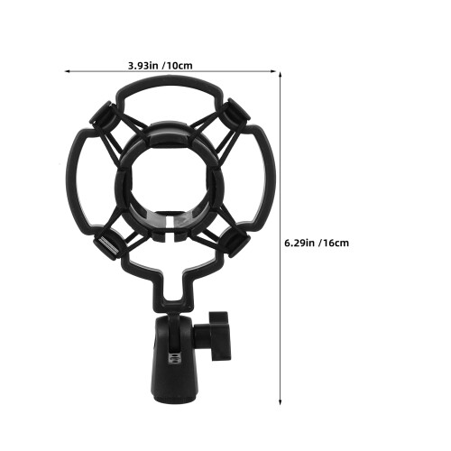 2Pcs Anti-Vibration Black Plastic Shock Mount Microphone Holder Clip 1