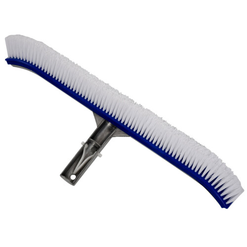 Escova de parede para piscina externa de 45 cm (18 polegadas), ferramenta de limpeza para piscina com cabo de alumínio (2 unidades). 2