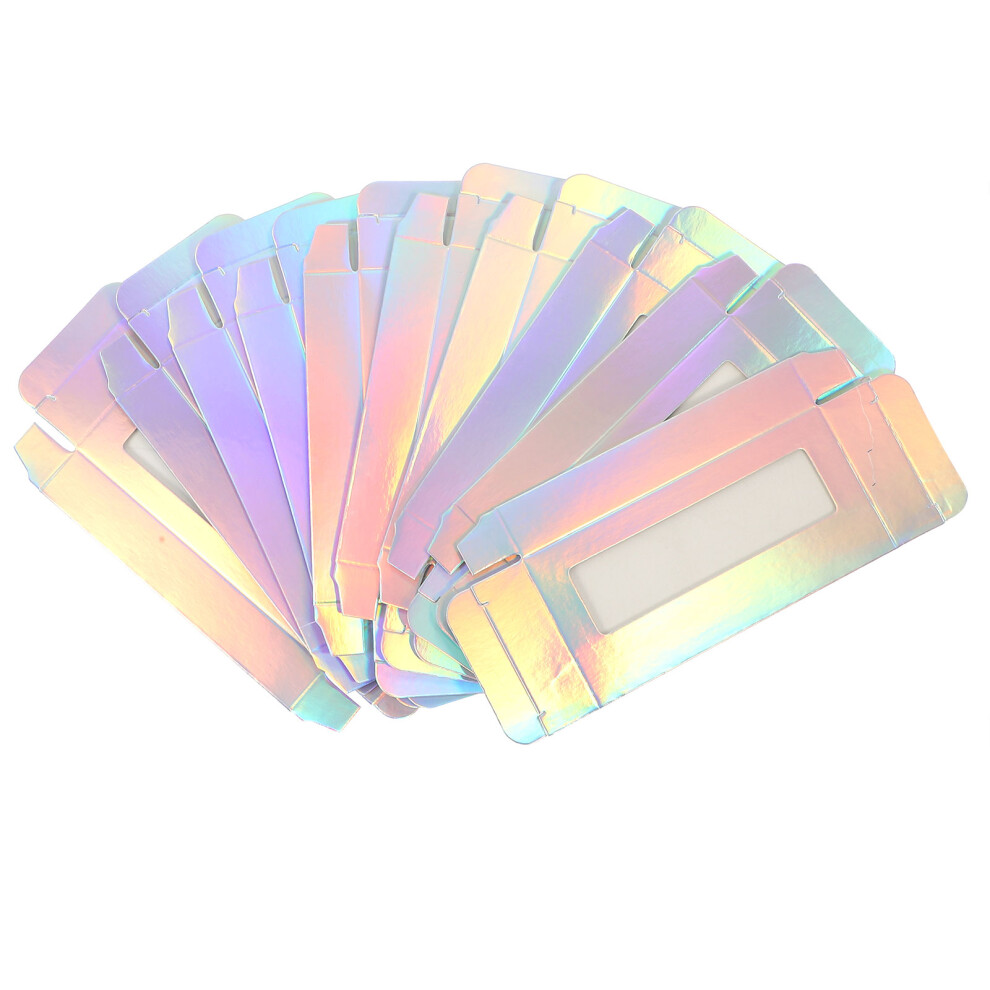 Solustre 40 Pcs Empty Eyelash Case Box Packaging Glitter Paper Lash Boxes