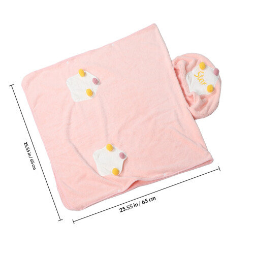 Peignoir À En Corail Rose Absorbant Doux 1