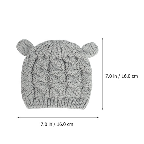 1Ensemble Bonnet Laine Tricotés Épais Automne 1