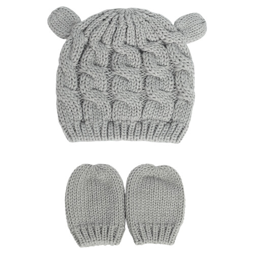 1Ensemble Bonnet Laine Tricotés Épais Automne 2