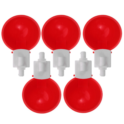5 Sets Automatic Chicken Water Cup Red Pp 2