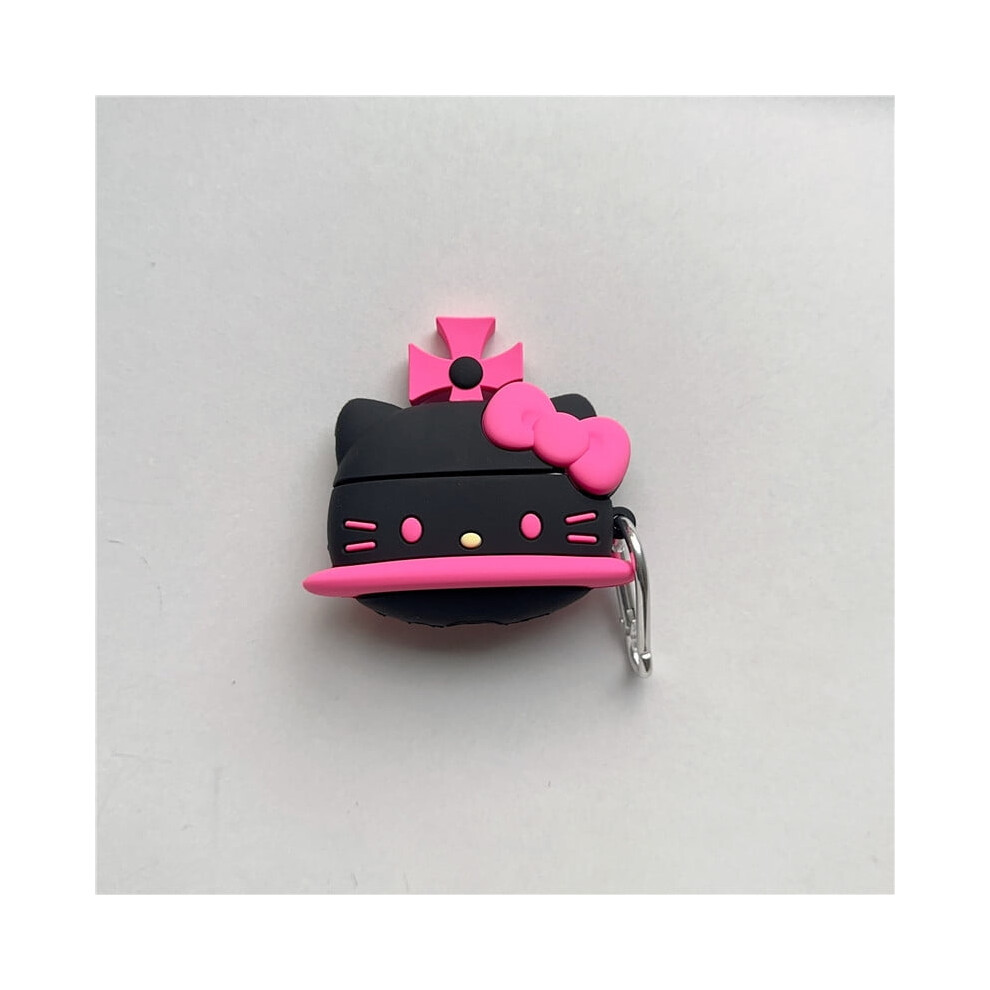 Cartoon Kt Cat West Queen Mother Cover Compatible With Airpods Pro 2, 1, 2, 3, 4 Gen & Apple Wireless Bluetooth Headsets Black 9071309724387