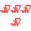 4 Count D-Shaped Handle Household Spade Utensil Handles Red 3