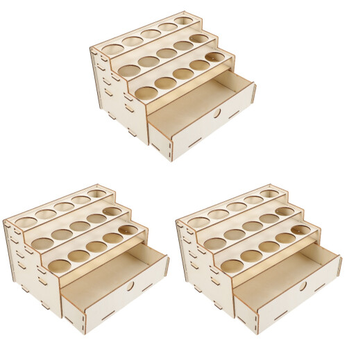Set Of 3 Pigment Stand Holder Paint Storage Rack Tools 1