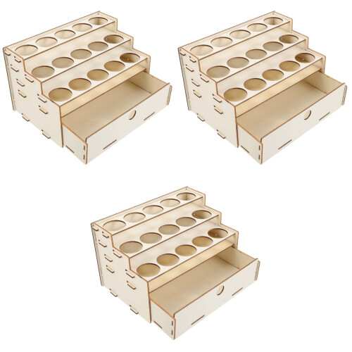 Set Of 3 Pigment Stand Holder Paint Storage Rack Tools 2