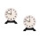 2Pcs Teaching Clock for Kids Plastic Learning Time Model Multi-Color 6