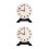 2Pcs Teaching Clock for Kids Plastic Learning Time Model Multi-Color 10