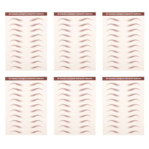 30 Sheets Temporary 3D Eyebrow Stickers Self-Adhesive Waterproof 1