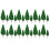 24 Pcs Plastic Pine Tree Model For Garden Landscape Green 6.5Cm 11Cm 1
