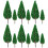 24 Pcs Plastic Pine Tree Model For Garden Landscape Green 6.5Cm 11Cm 2