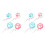 8Pcs Lovely Small Tape Measure Material Assorted Colors 3