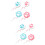 8Pcs Lovely Small Tape Measure Material Assorted Colors 8