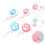 8Pcs Lovely Small Tape Measure Material Assorted Colors 10