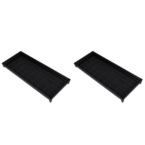 2 Count Garden Tray Drainage Plate Planter Collapsible Divided Black 1