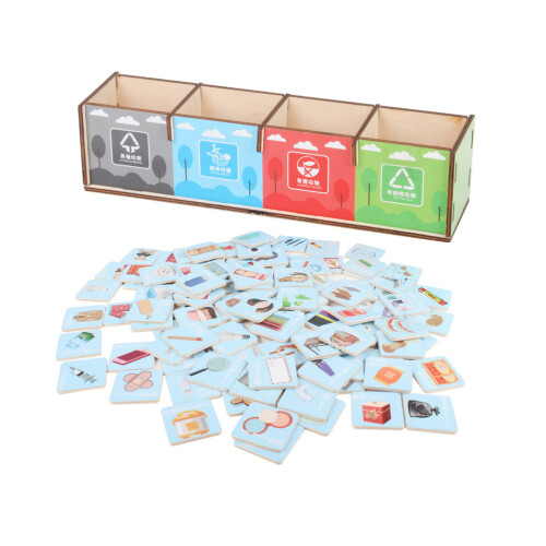 2 Sets Children Learning Trash Can Educational Rubbish Sorter