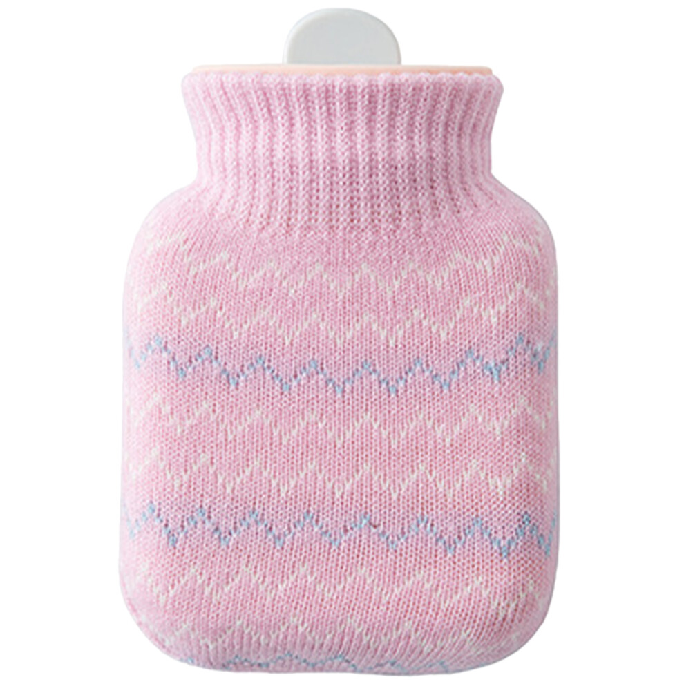 Iplusmile 5Sets Portable Pink Silicone Hot Water Bottles With Cozy Knit Covers
