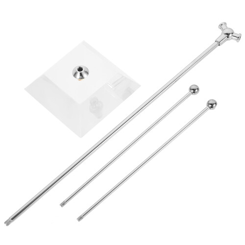 3Pcs Metal Desktop Flagpole Stand With Stable Base 1