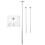 3Pcs Metal Desktop Flagpole Stand With Stable Base 3