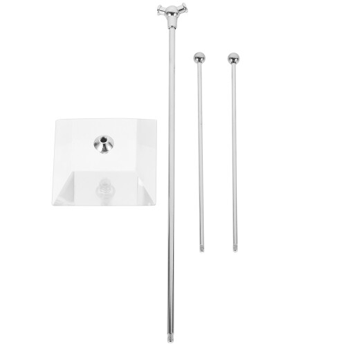 3Pcs Metal Desktop Flagpole Stand With Stable Base 2