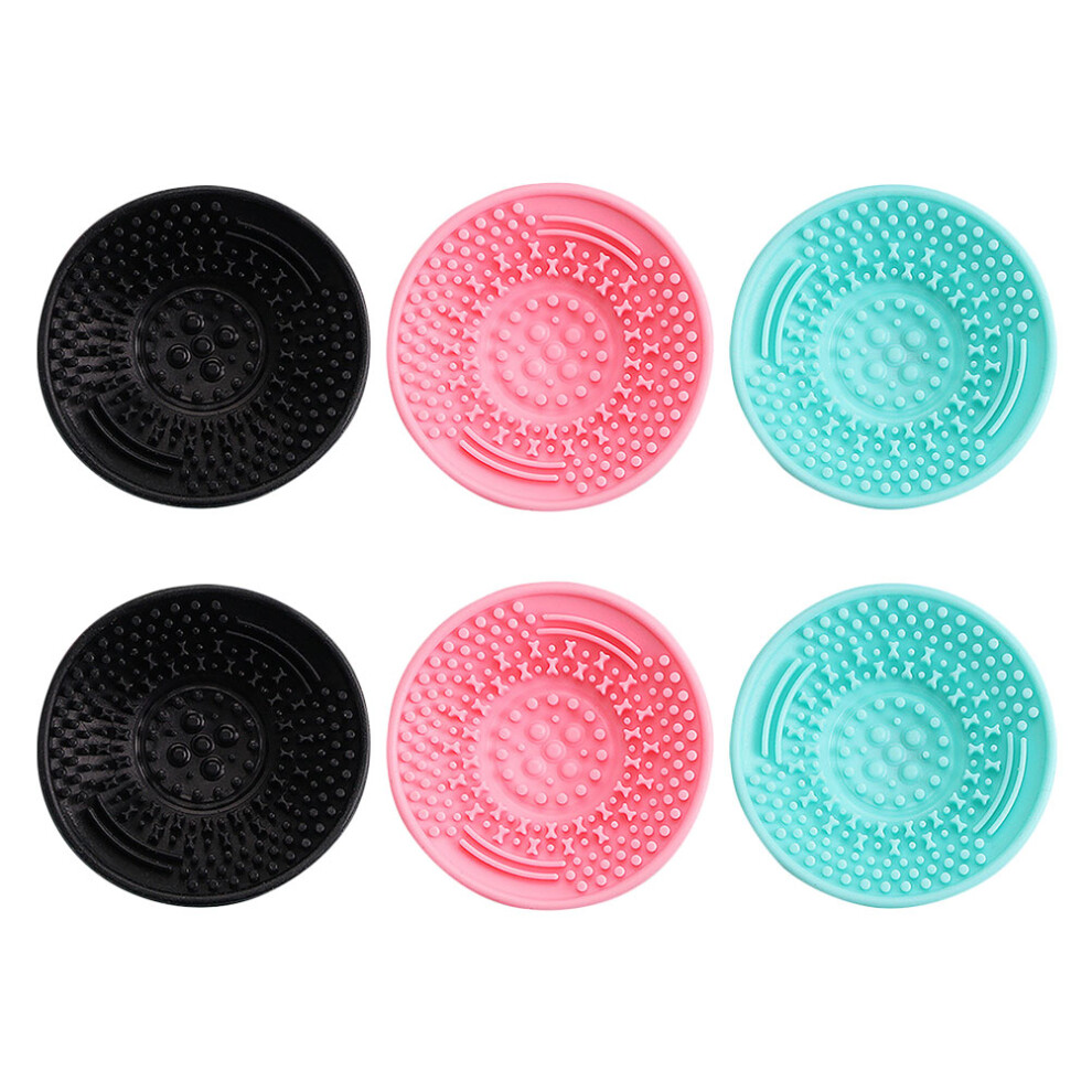 Totority 2 Count Makeup Brush Cleaner Pad Washer Cleaning Mat Creative Rinsing
