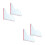 2 Pairs Acrylic Waterproof Self-Adhesive Shower Corner Guards 10
