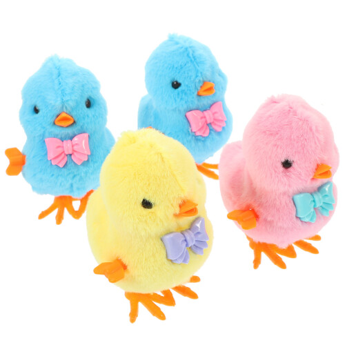 20 Pcs Jumping Chick Wind Up Plush Chicken Toys 1