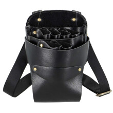 Leather Barber Scissor Holster with Belt, MultiPocket Hairdresser Waist Tool Pouch Cowhide
