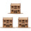 3 Sets Wood Model 3D Restaurant Puzzle Diy Public House 3
