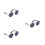6 Pcs Small Pet Dogs Cat Sunglasses Black 9
