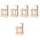 5Pcs Mini Wood Cat Tree Decorative Mini House Climbing Tower 4