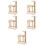 5Pcs Mini Wood Cat Tree Decorative Mini House Climbing Tower 7