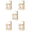 5Pcs Mini Wood Cat Tree Decorative Mini House Climbing Tower 8