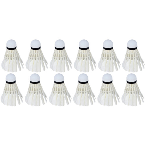 24 Pcs Playing Shuttlecocks White Badminton Outdoor 1
