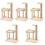 5Pcs Mini Wood Cat Tree Decorative Mini House Climbing Tower 3