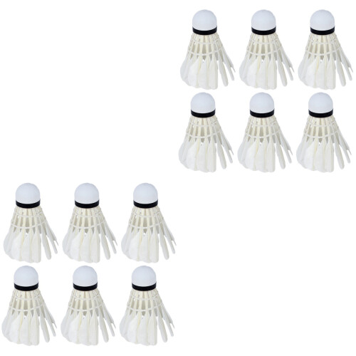 24 Pcs Playing Shuttlecocks White Badminton Outdoor 2