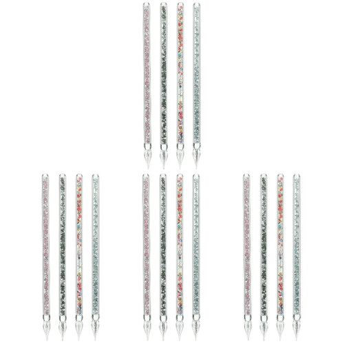 16Pcs Handmade Glass Dip Pens Multi-Function Vintage Decorative Set 1