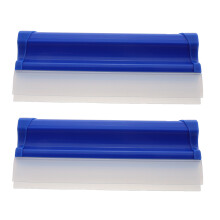 2 Pcs Bathroom Glass Cleaning Scraper Car Mirror Wiper Blue