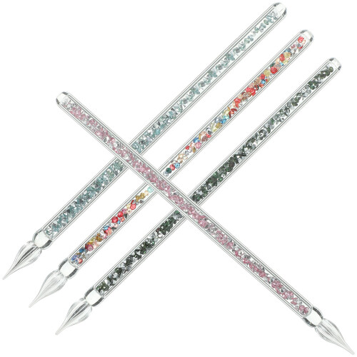 16Pcs Handmade Glass Dip Pens Multi-Function Vintage Decorative Set