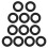 40Pcs Black Trumpet Pads Felt Cushions Durable Replacement Set 1