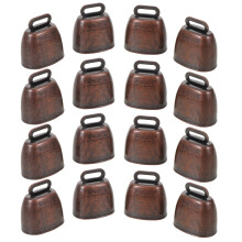 48 Pcs Farm Iron Bells For Diy Craft Pet Anti-Theft Dark Red
